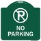 Signmission Designer Series No Parking Large, Green & White Heavy-Gauge Aluminum Sign, 18" x 18", GW-1818-9950 A-DES-GW-1818-9950 - alternate 1